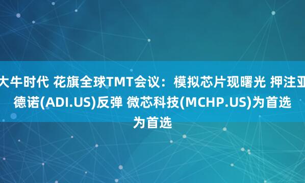 大牛时代 花旗全球TMT会议：模拟芯片现曙光 押注亚德诺(ADI.US)反弹 微芯科技(MCHP.US)为首选